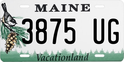 ME license plate 3875UG