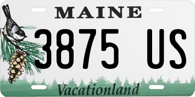 ME license plate 3875US