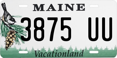 ME license plate 3875UU