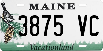 ME license plate 3875VC