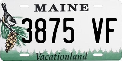 ME license plate 3875VF