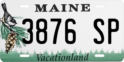 ME license plate 3876SP