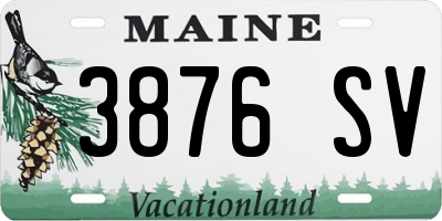 ME license plate 3876SV