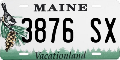 ME license plate 3876SX