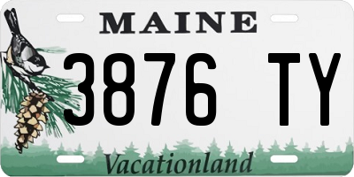 ME license plate 3876TY