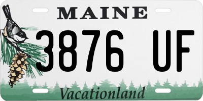 ME license plate 3876UF