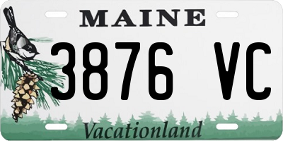 ME license plate 3876VC