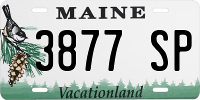 ME license plate 3877SP