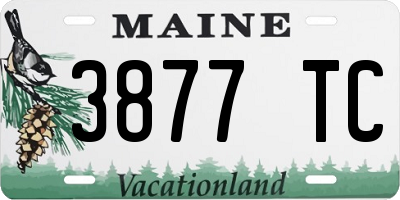 ME license plate 3877TC