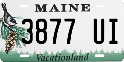 ME license plate 3877UI