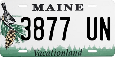 ME license plate 3877UN