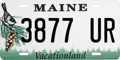 ME license plate 3877UR