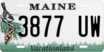 ME license plate 3877UW