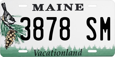 ME license plate 3878SM