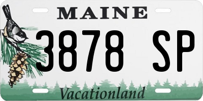 ME license plate 3878SP