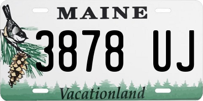 ME license plate 3878UJ