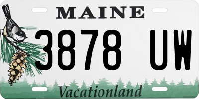 ME license plate 3878UW