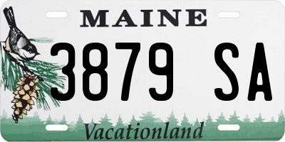 ME license plate 3879SA