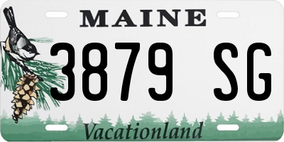 ME license plate 3879SG