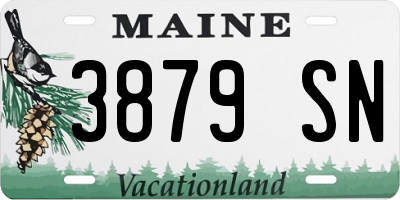 ME license plate 3879SN