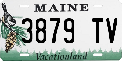 ME license plate 3879TV