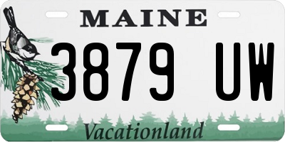 ME license plate 3879UW