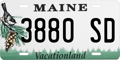 ME license plate 3880SD