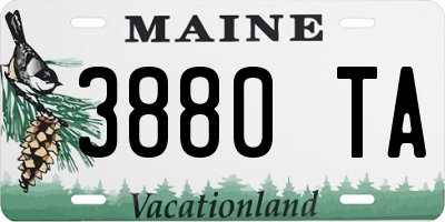 ME license plate 3880TA
