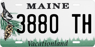 ME license plate 3880TH