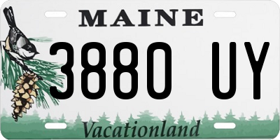 ME license plate 3880UY