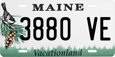 ME license plate 3880VE