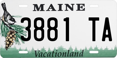 ME license plate 3881TA