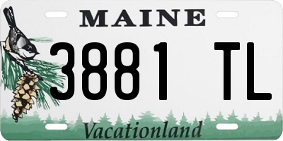 ME license plate 3881TL