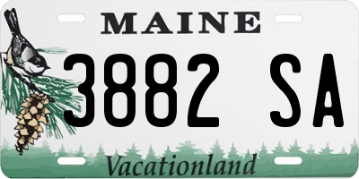 ME license plate 3882SA