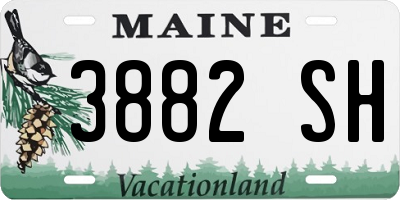 ME license plate 3882SH
