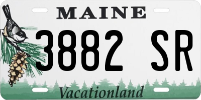 ME license plate 3882SR