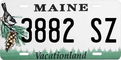 ME license plate 3882SZ