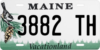 ME license plate 3882TH