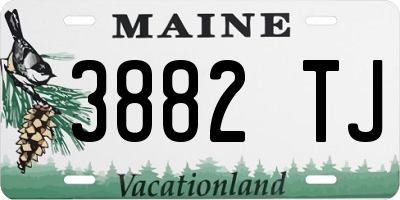 ME license plate 3882TJ