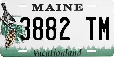 ME license plate 3882TM