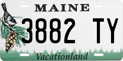 ME license plate 3882TY