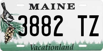 ME license plate 3882TZ