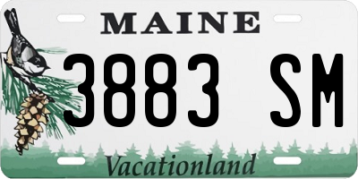 ME license plate 3883SM