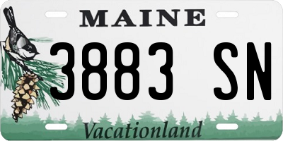 ME license plate 3883SN