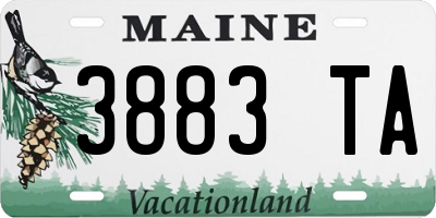 ME license plate 3883TA