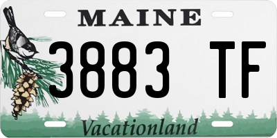 ME license plate 3883TF