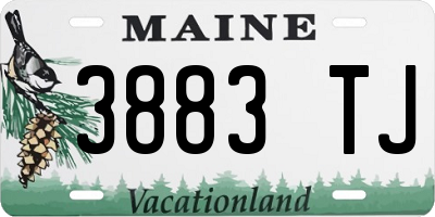 ME license plate 3883TJ