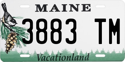 ME license plate 3883TM