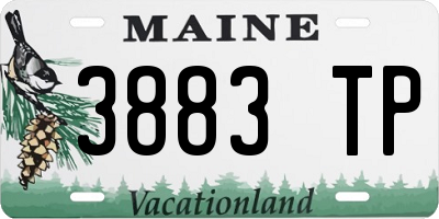 ME license plate 3883TP