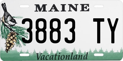 ME license plate 3883TY